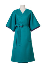 画像をギャラリービューアに読み込む, Cashmere Belted Gown Coat | Lilac/Peacock