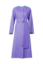 画像をギャラリービューアに読み込む, Cashmere Slit Sleeve Coat | Lilac/Peacock