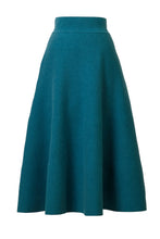 Load image into Gallery viewer, Cashmere Flare Knit Skirt | Peacock