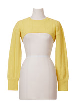 画像をギャラリービューアに読み込む, Cashmere Cable Knit Layered top | Sahara