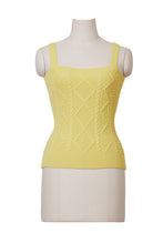 Load image into Gallery viewer, Cashmere Cable Knit Layered top | Citrine