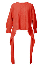 Load image into Gallery viewer, Cashmere Cable Knit Back Ribbon Top | Marrygold