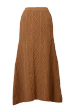 Load image into Gallery viewer, Cashmere Cable Knit Skirt | Sahara