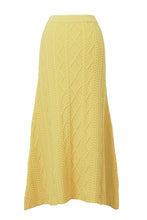 Load image into Gallery viewer, Cashmere Cable Knit Skirt | Citrine