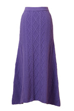 Load image into Gallery viewer, Cashmere Cable Knit Skirt | Lilac