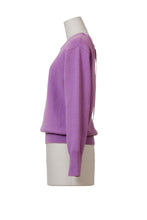 画像をギャラリービューアに読み込む, Eco Cashmere Back Open knit Top | Lilac