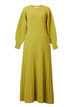 画像をギャラリービューアに読み込む, Eco Cashmere Long Rib Knit Dress | Citrine