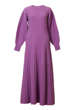 画像をギャラリービューアに読み込む, Eco Cashmere Long Rib Knit Dress | Lilac