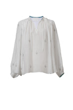 画像をギャラリービューアに読み込む, Embroidery Kaftan Blouse | Shell White