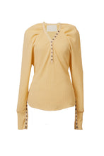 画像をギャラリービューアに読み込む, Organic Cotton Thermal Volume Sleeve Top | Citrine