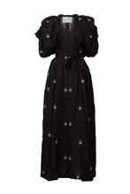 Load image into Gallery viewer, Embroidery Volume Sleeve Maxi Dress | Stone