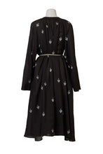 Load image into Gallery viewer, Embroidery Neck Gathered Dress | Citrine