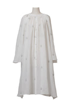 Load image into Gallery viewer, Embroidery Neck Gathered Dress | Shell White
