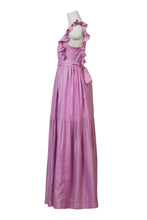 Load image into Gallery viewer, Back Open Frilled Shoulder Dress | Peacock Green