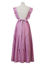 Load image into Gallery viewer, Back Open Frilled Shoulder Dress | Indigo