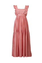 Load image into Gallery viewer, Back Open Frilled Shoulder Dress | Coral