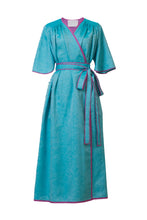Load image into Gallery viewer, Side Button Robe Dress | Peacock Green
