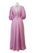 Load image into Gallery viewer, Volume Sleeve V neck Dress | Peacock Green