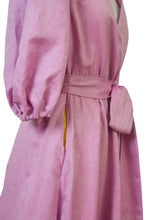 Load image into Gallery viewer, Volume Sleeve V neck Dress | Coral