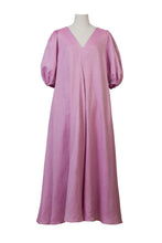 Load image into Gallery viewer, Volume Sleeve V neck Dress | Coral