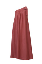 Load image into Gallery viewer, One Shoulder Ribbon Dress | Coral