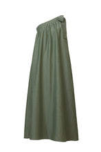 Load image into Gallery viewer, One Shoulder Ribbon Dress | Olive