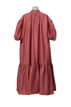 Load image into Gallery viewer, Volume Sleeve Shirt Dress | Forest Green