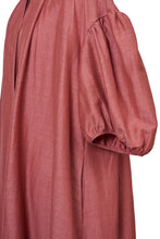 Load image into Gallery viewer, Volume Sleeve Shirt Dress | Coral