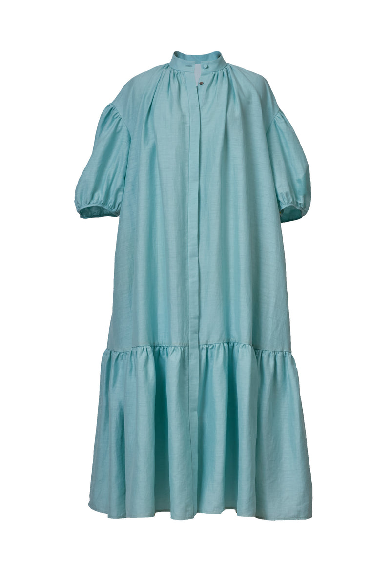 ほぼ新品☆美クールSETUP(長袖+脛丈SKT)【Mixing blue】送料込 GRADATION LONG SLEEVE TOP｜muller of yoshiokubo(ミュラーオブ