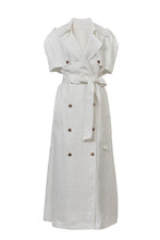 Load image into Gallery viewer, Trench Coat Dress | Shell White
