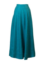 Load image into Gallery viewer, Hi Waist Flare Maxi Skirt | Peacock Green