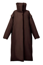 Load image into Gallery viewer, 2 way Long Down Coat | Umber