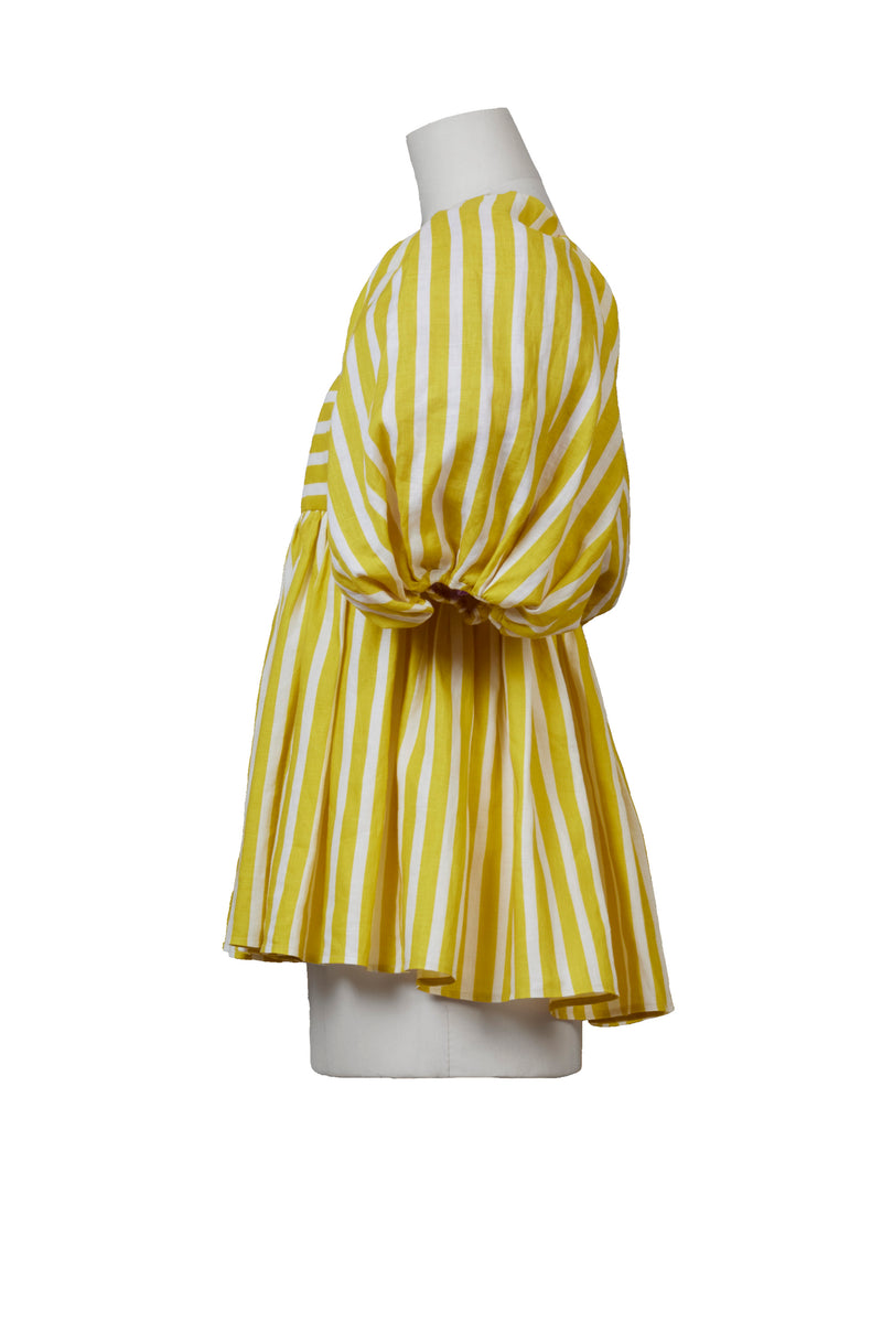 Stripe 2 Way Sleeve Blouse | Stone – MYLAN ONLINE SHOP