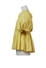 画像をギャラリービューアに読み込む, Stripe 2 Way Sleeve Blouse | Sunshine