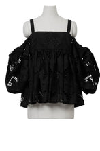 画像をギャラリービューアに読み込む, 2 Way Sleeve Lace Blouse | Stone