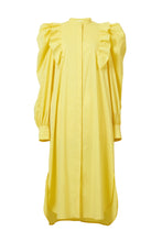 画像をギャラリービューアに読み込む, Volume Sleeve Ruffle Shirt Dress | Citrine