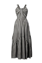 Load image into Gallery viewer, Stripe Back Ribbon Tierred Dresss | Stone
