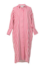 Load image into Gallery viewer, Stripe Shirt Dress | Fuchsia