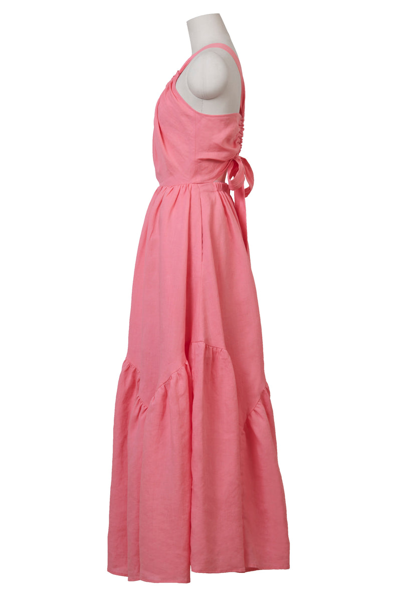 Back Ribbon Tiered Dress | Fuchsia Pink – MYLAN ONLINE SHOP
