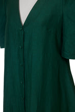 画像をギャラリービューアに読み込む, Shine Linen Volume Sleeve Dress | Blue Stripe