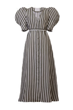 Load image into Gallery viewer, Stripe Volume Sleeve Dress | Stone