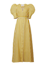 Load image into Gallery viewer, Stripe Volume Sleeve Dress | Citrine