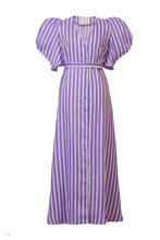 Load image into Gallery viewer, Stripe Volume Sleeve Dress | Lilac
