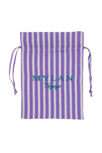 画像をギャラリービューアに読み込む, Stripe Drawstring Bag | Lilac