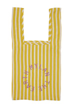 画像をギャラリービューアに読み込む, Stripe Linen Eco Bag | Citrine