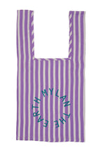 画像をギャラリービューアに読み込む, Stripe Linen Eco Bag | Lilac