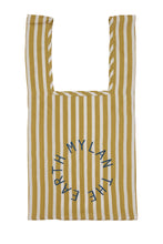 画像をギャラリービューアに読み込む, Stripe Linen Eco Bag | Sage