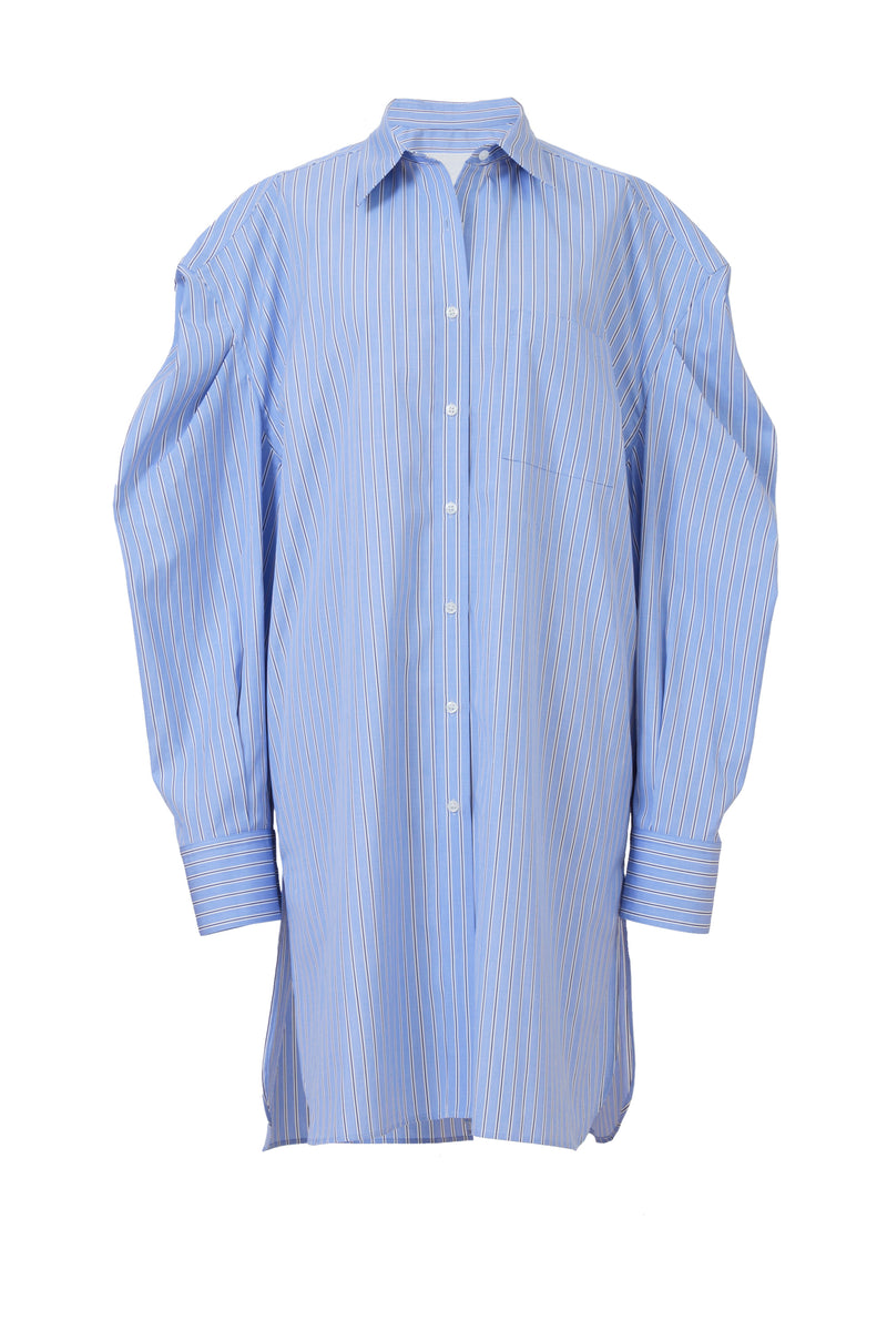 最新な MYLAN Dress Shirt マイランStripe ロングワンピース