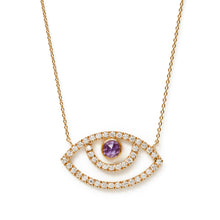 画像をギャラリービューアに読み込む, Surya Eye Diamond Necklace | Amethyst