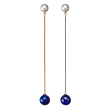画像をギャラリービューアに読み込む, Sphere Drop Earrings | Lapis Lazuli